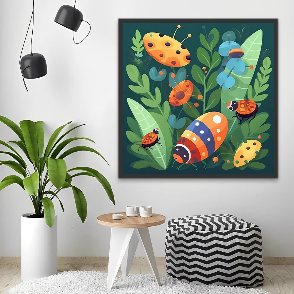 Cartoon Insects Paint by Numbers for Kids