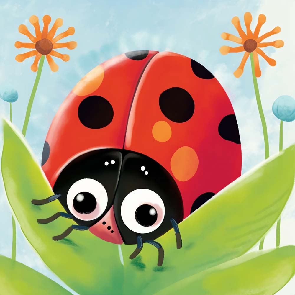 Cartoon Ladybug Paint by Numbers for Kids