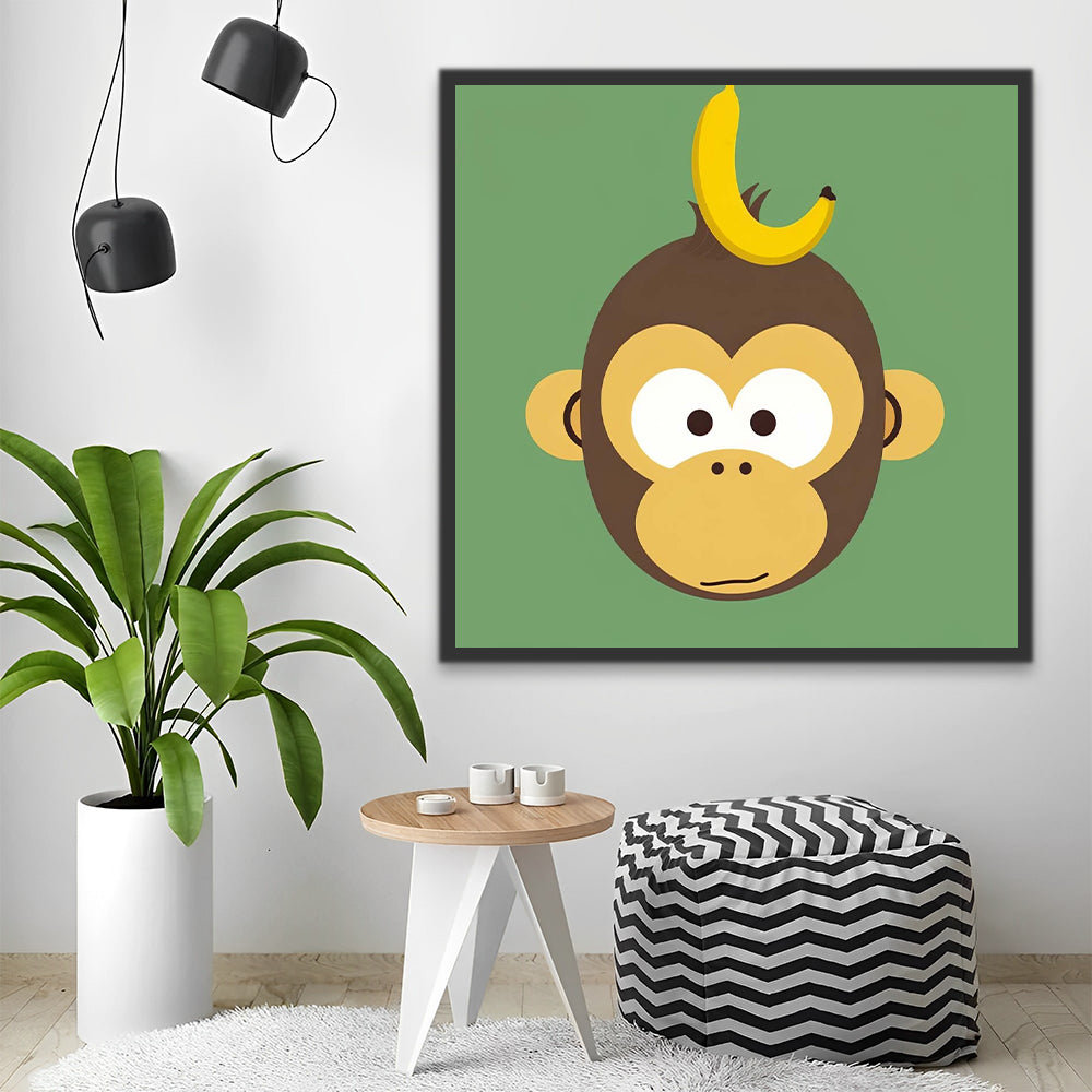 Cartoon Monkey Paint by Numbers for Kids