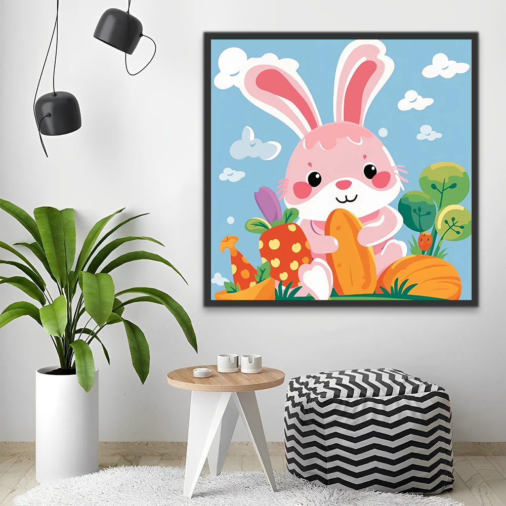 Cartoon Rabbit Paint by Numbers for Kids