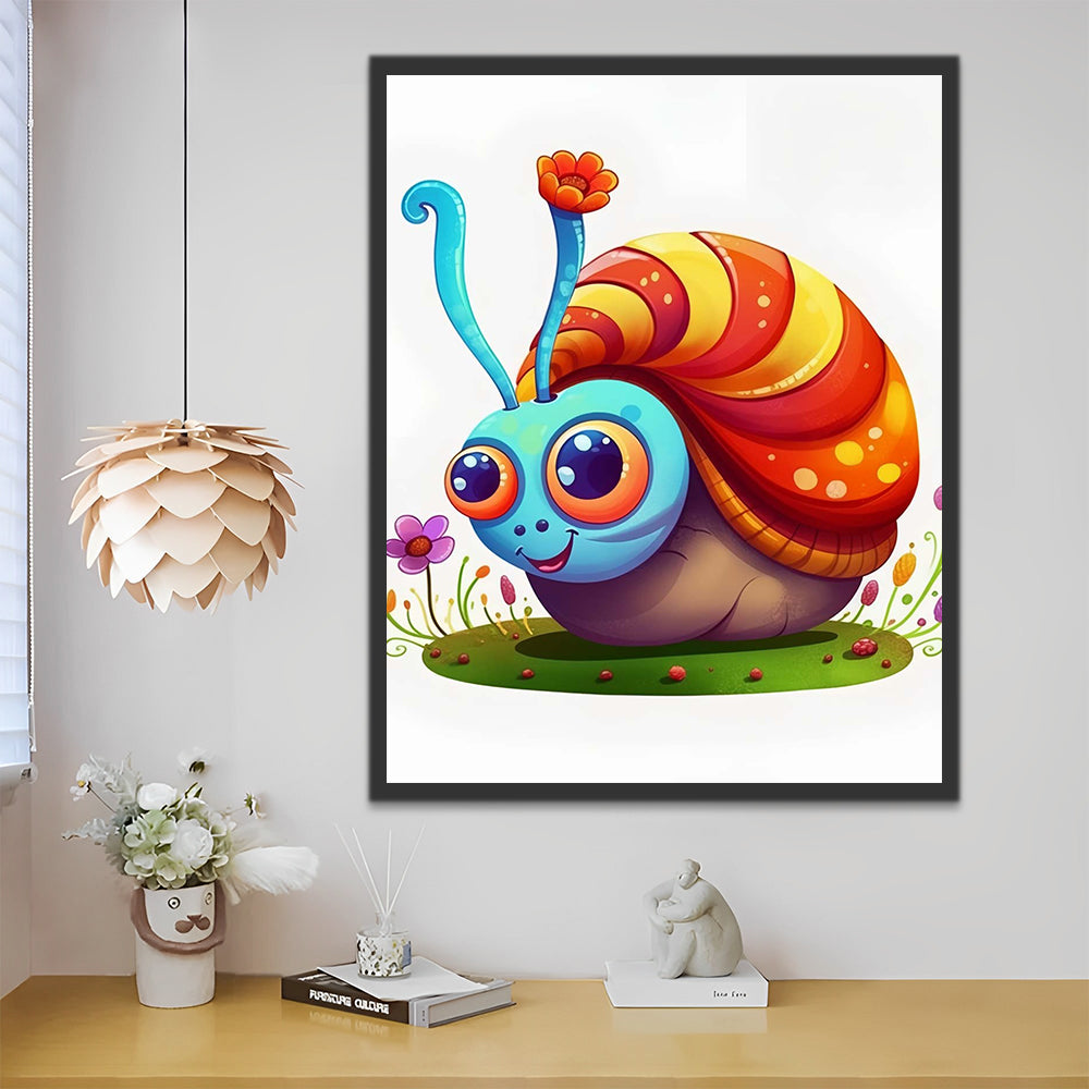 Cartoon Snail Paint by Numbers for Kids