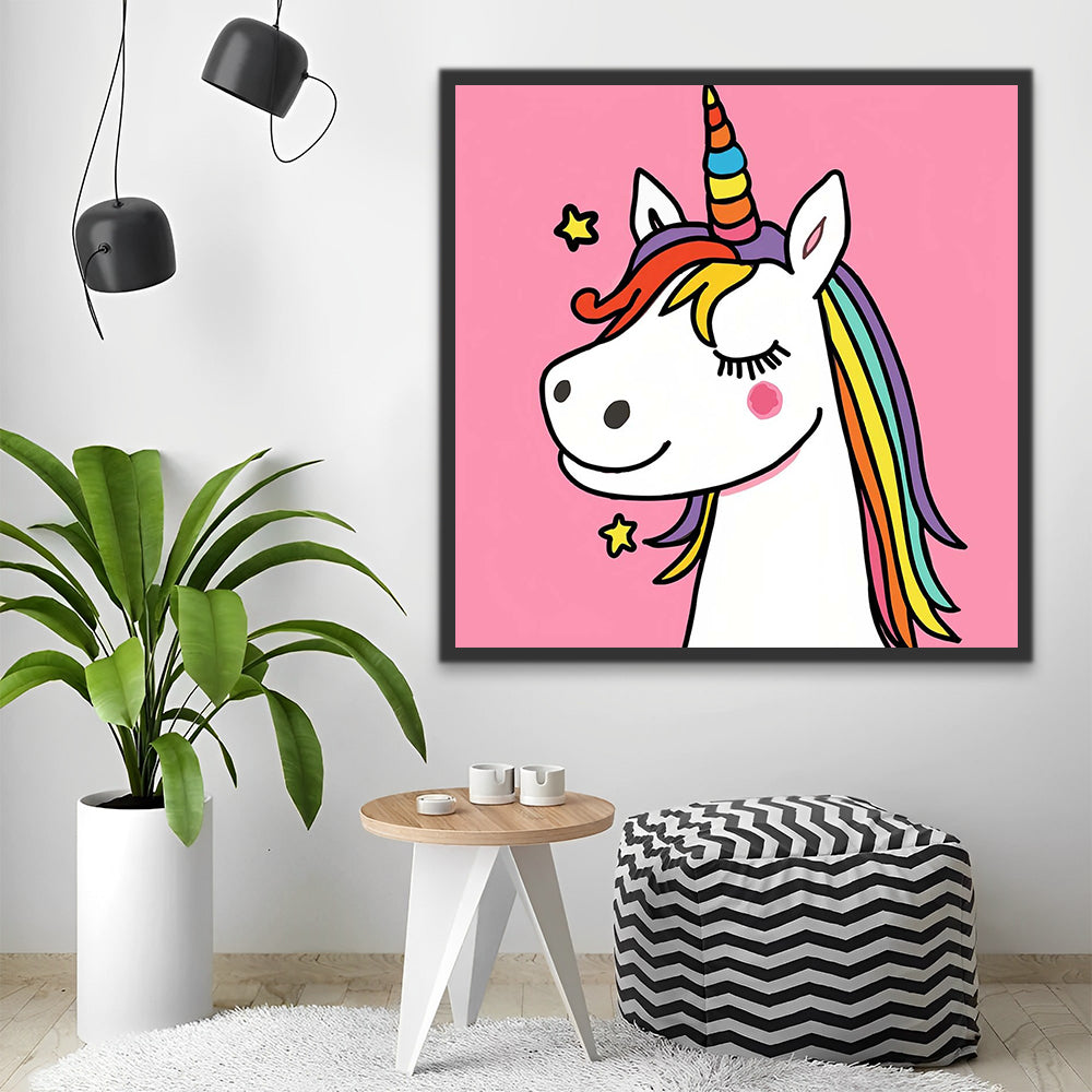 Cartoon Unicorn Paint by Numbers for Kids