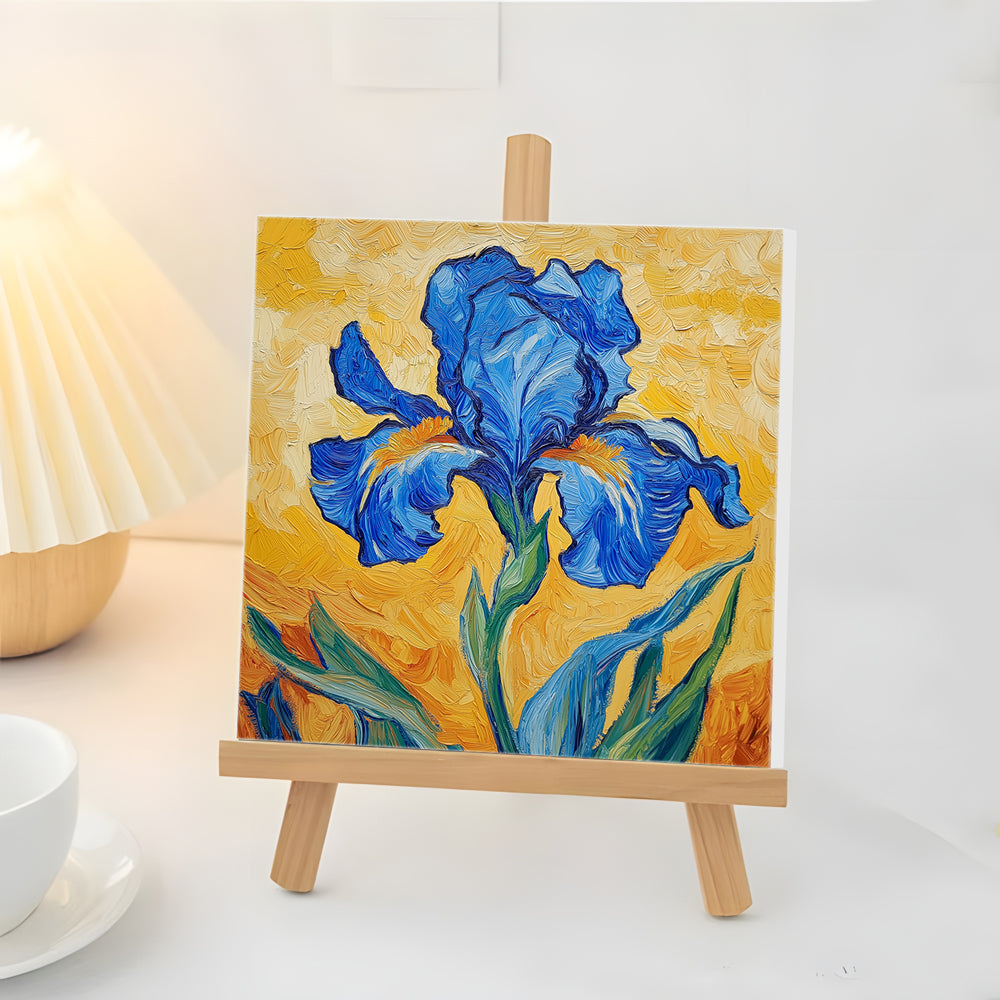 Charming Blue Iris Mini Paint by Numbers