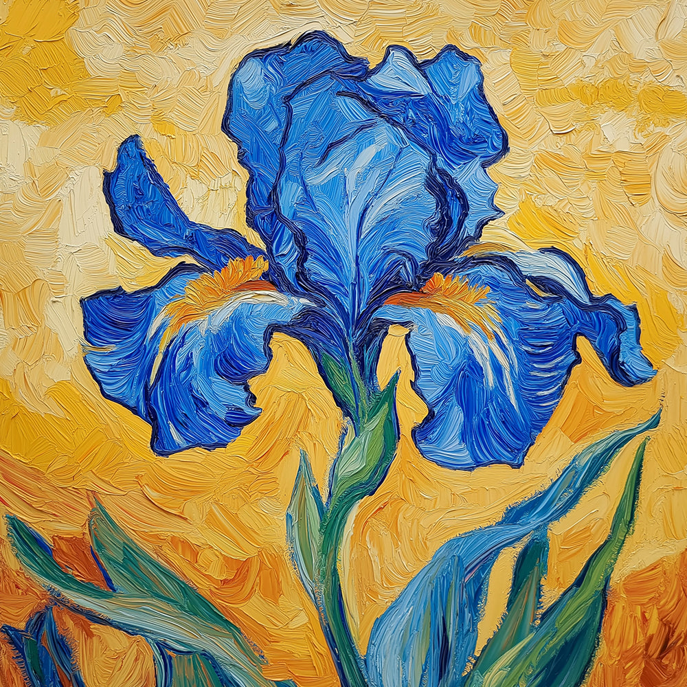 Charming Blue Iris Mini Paint by Numbers