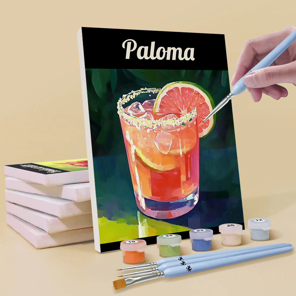 Chilled Cocktail 6 Pieces Mini Paint by Numbers