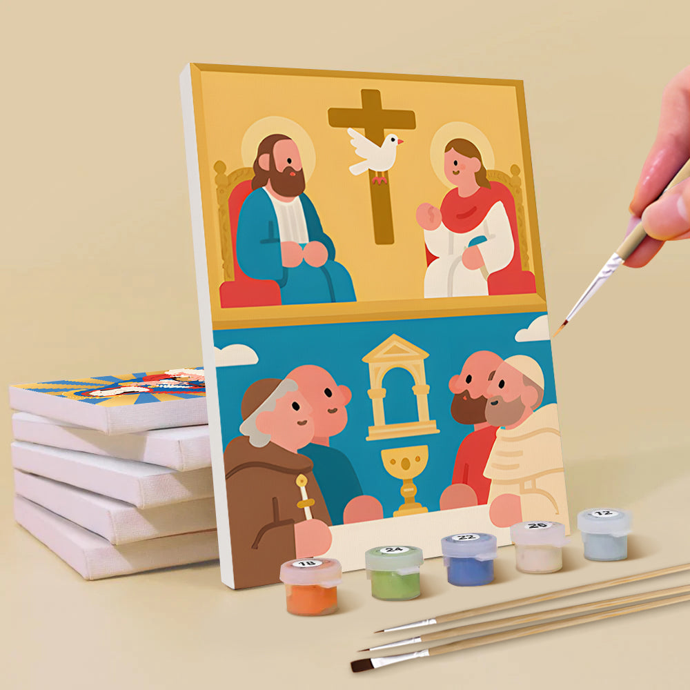 Christian Mythology 6 Pieces Mini Paint by Numbers