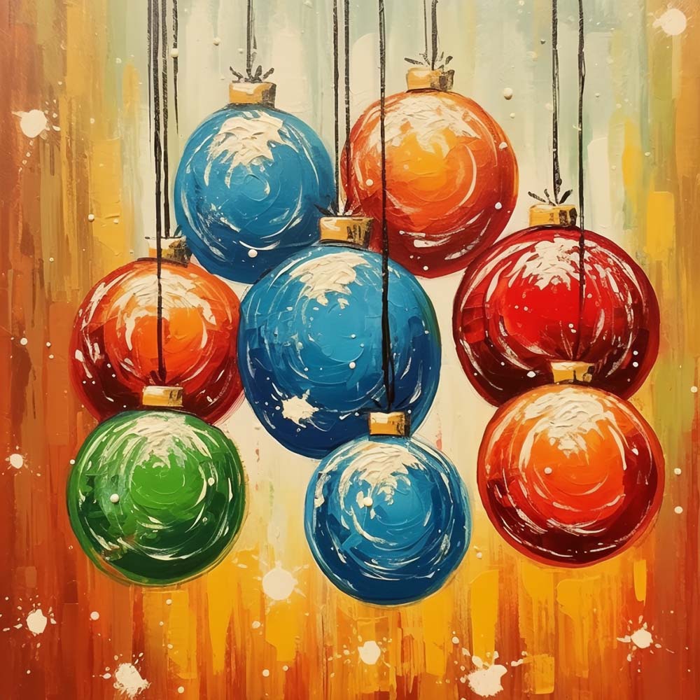 Christmas Decorative Balls Paint by Numbers