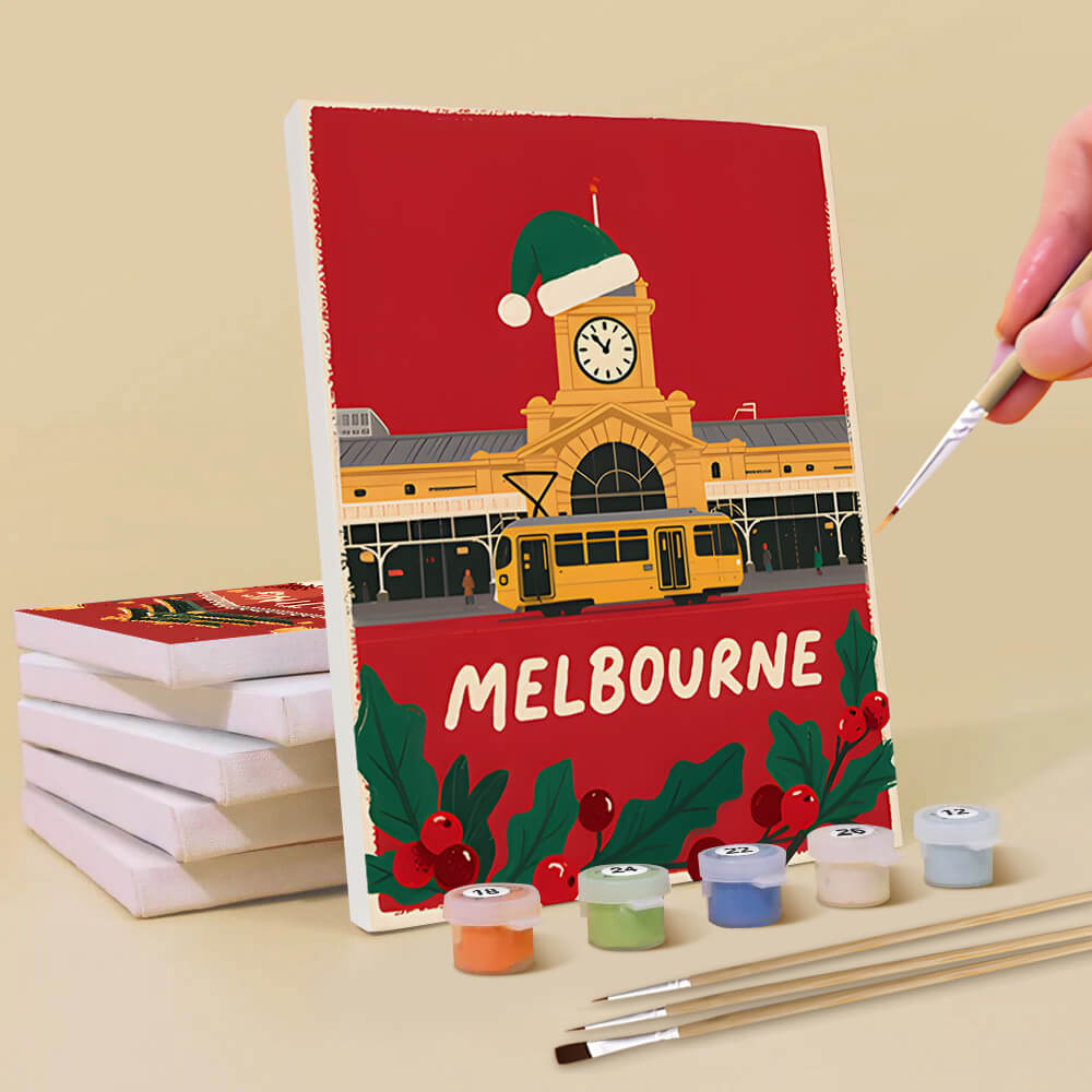 Christmas in the Capital City 6 Pieces Mini Paint by Numbers