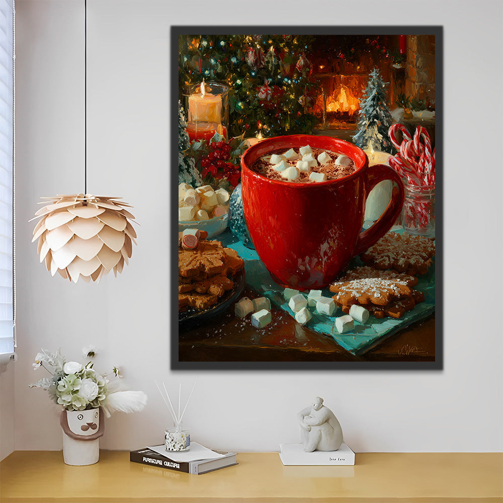 Christmas Marshmallow Coffee Paint by Numbers