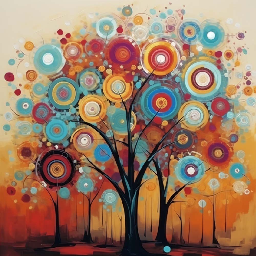 Circle Tree Paint by Numbers