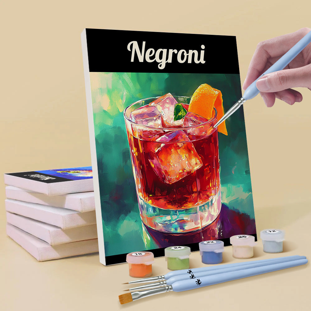 Classic Cocktail 6 Pieces Mini Paint by Numbers