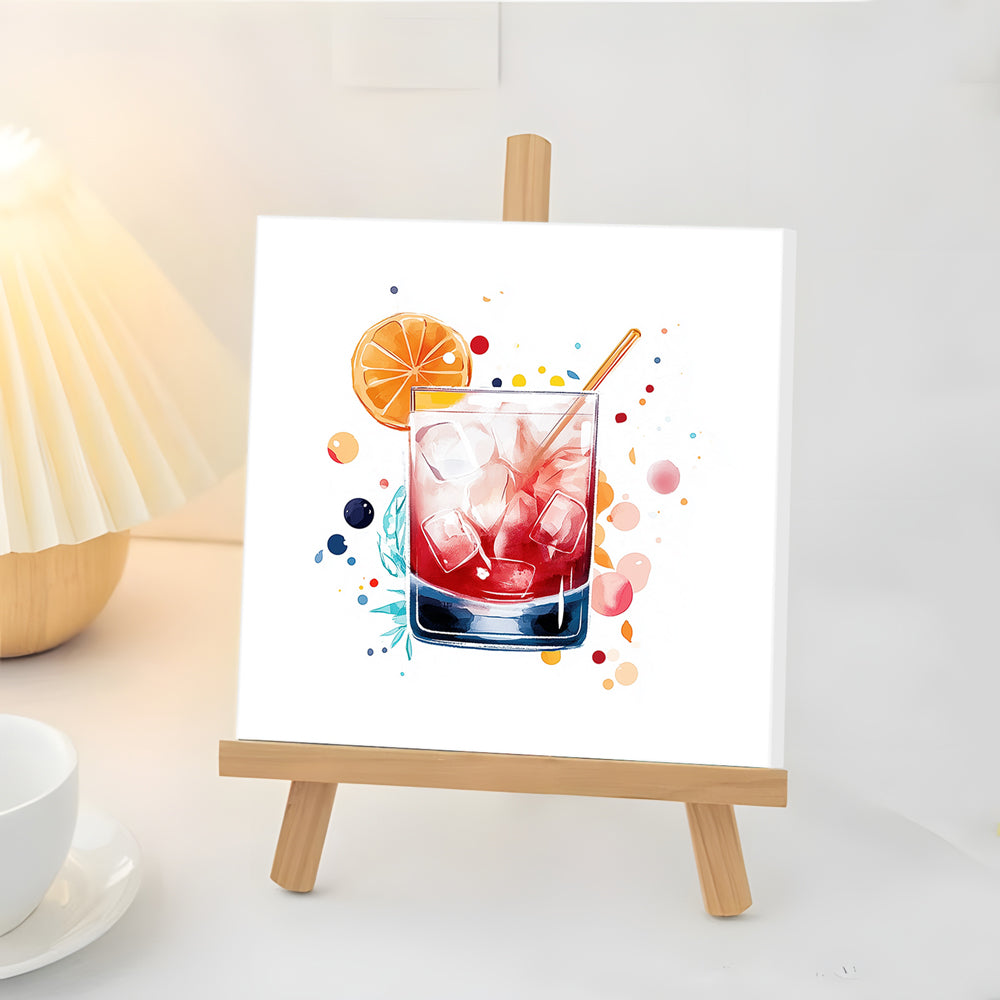 Cocktail with Ice Mini Paint by Numbers