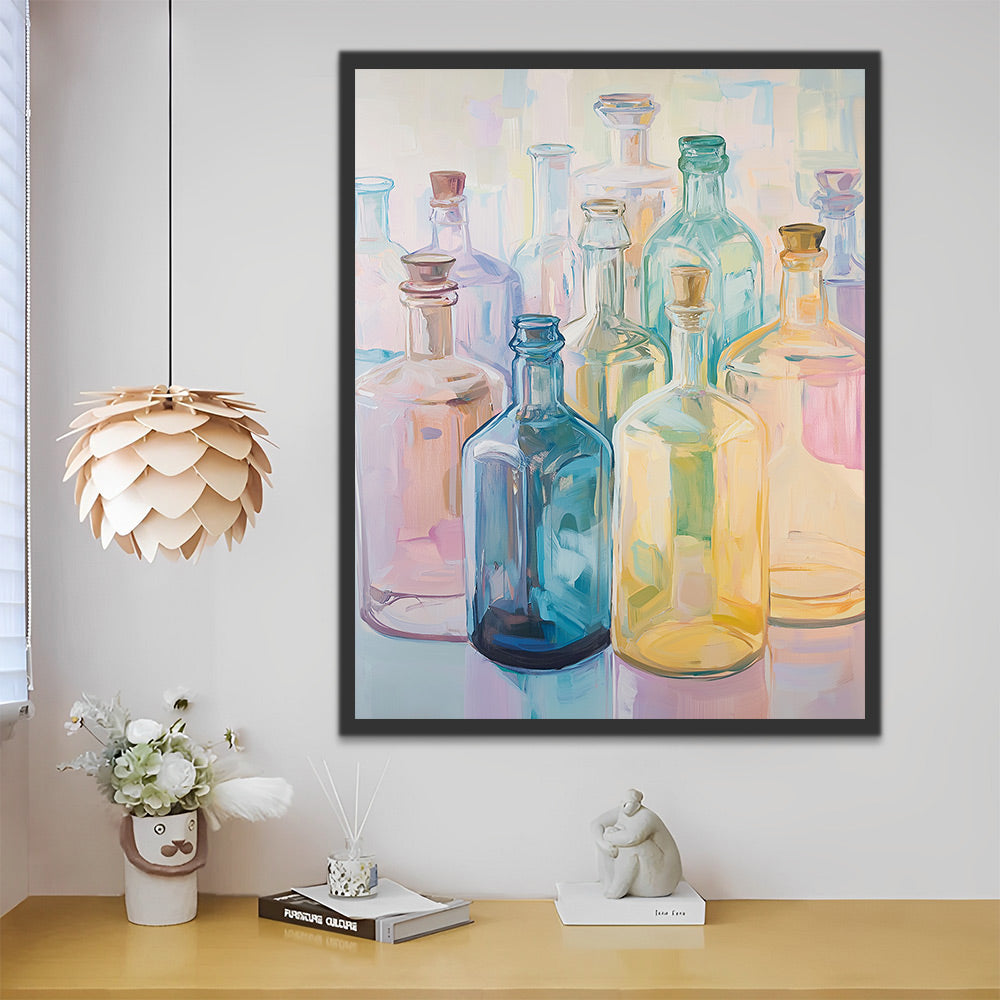 Colored Glass Bottles Paint by Numbers