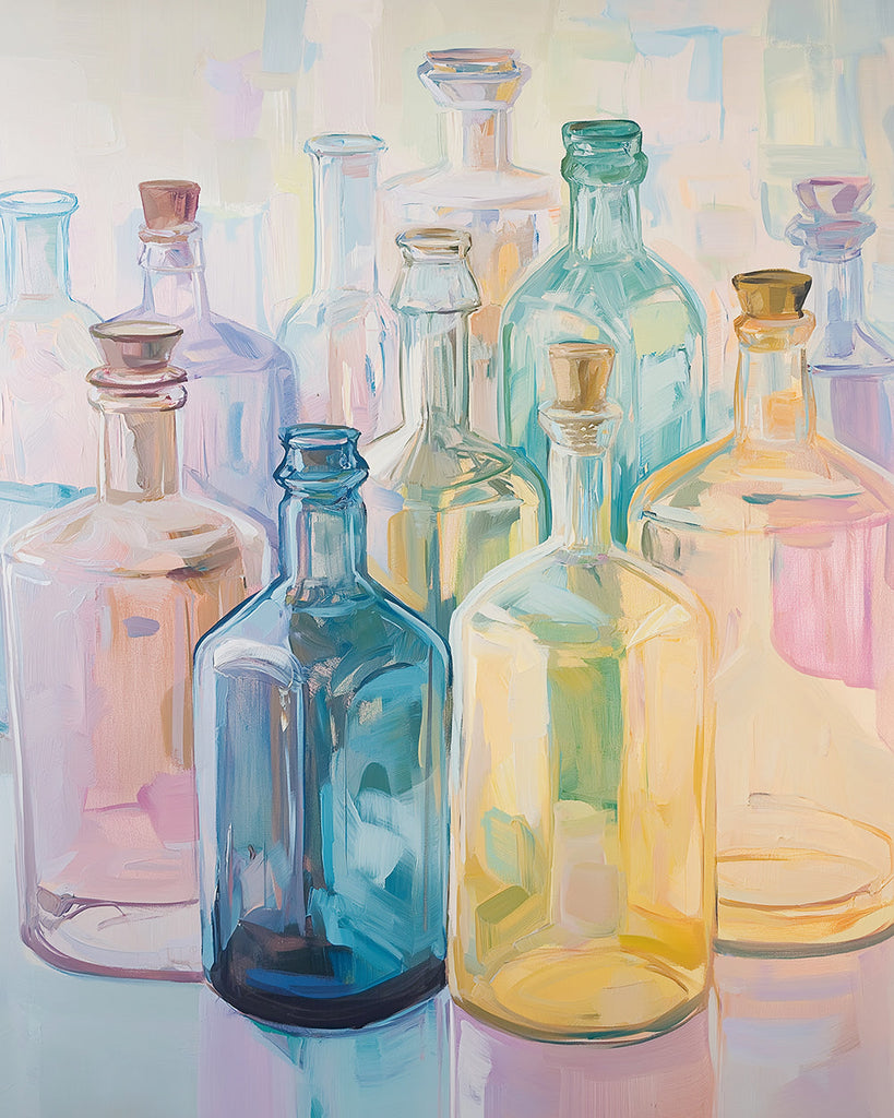 Colored Glass Bottles Paint by Numbers