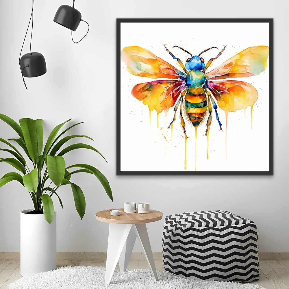 Colorful Bee Paint by Numbers