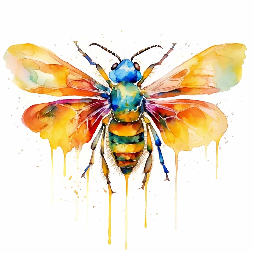 Colorful Bee Paint by Numbers