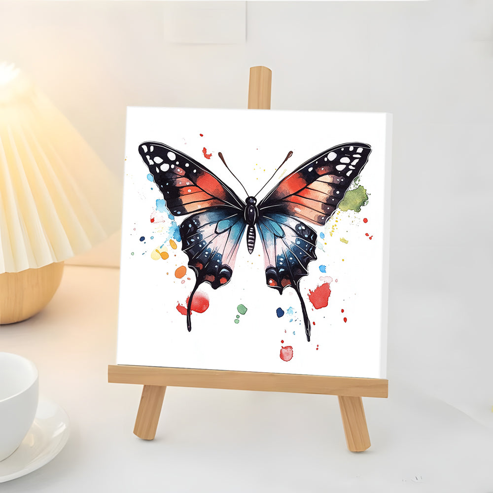 Colorful Black Butterfly Mini Paint by Numbers