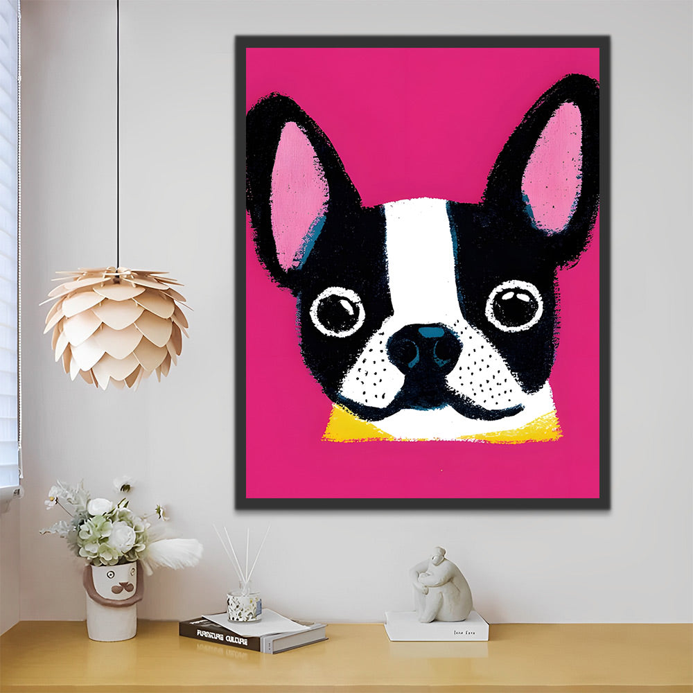 Colorful Boston Terrier Paint by Numbers