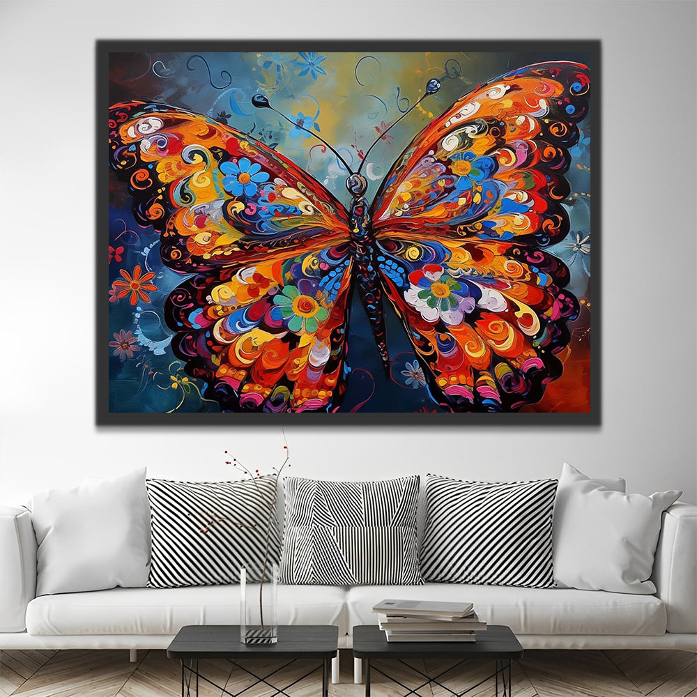 Colorful Butterfly Paint by Numbers