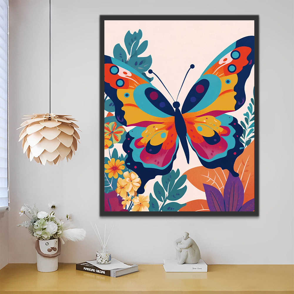 Colorful Butterfly Paint by Numbers