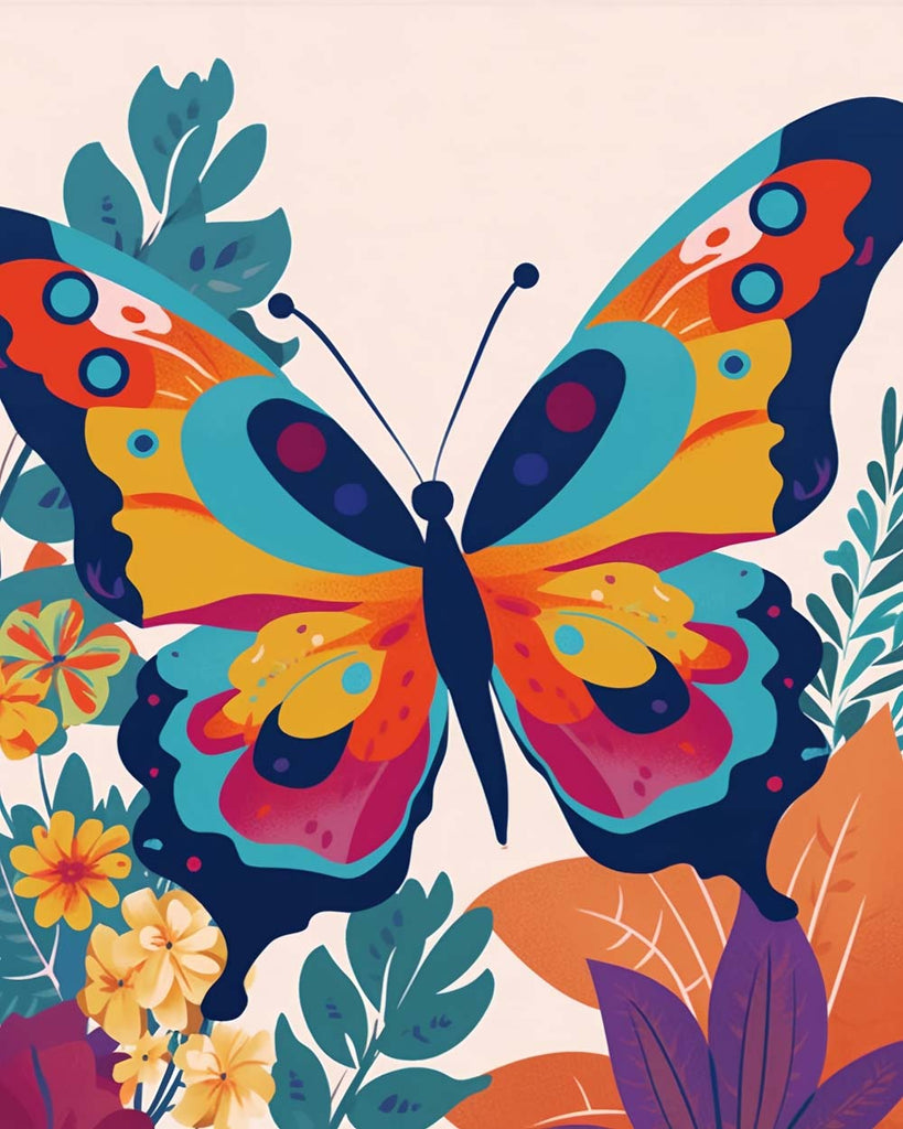 Colorful Butterfly Paint by Numbers