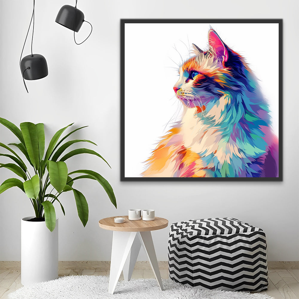 Colorful Cat Paint by Numbers