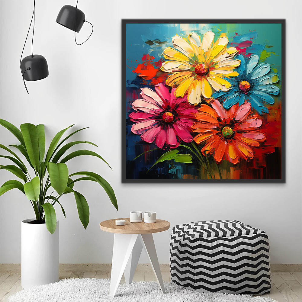 Colorful Daisies Paint by Numbers