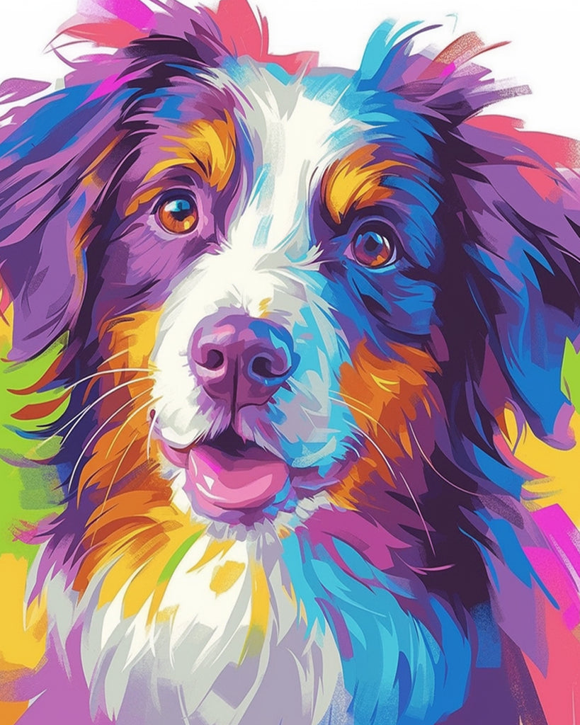 Colorful Dog Paint by Numbers