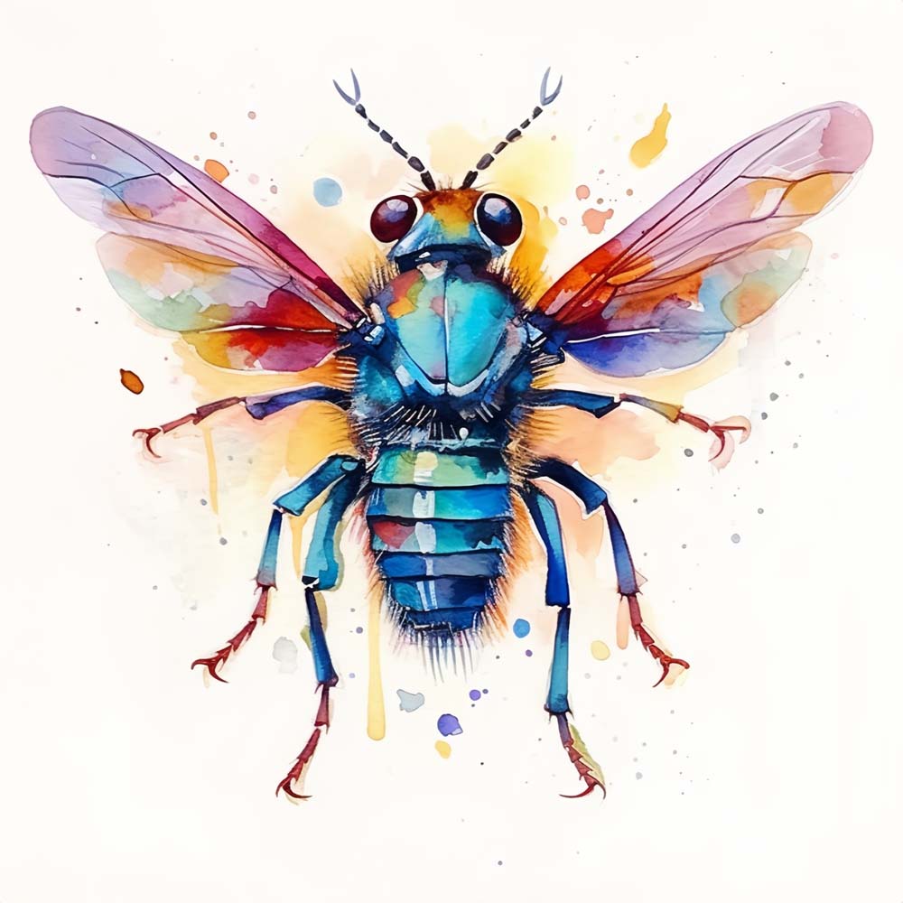 Colorful Fly Paint by Numbers