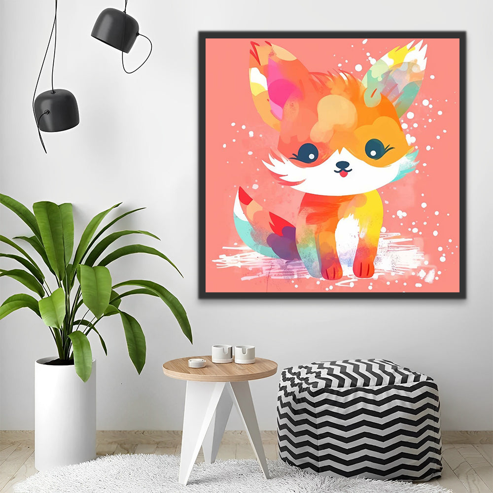 Colorful Fox Paint by Numbers for Kids