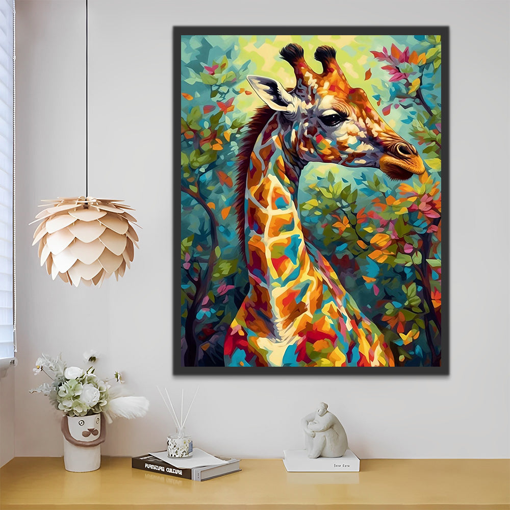 Colorful Giraffe Paint by Numbers