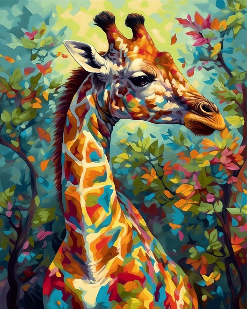 Colorful Giraffe Paint by Numbers