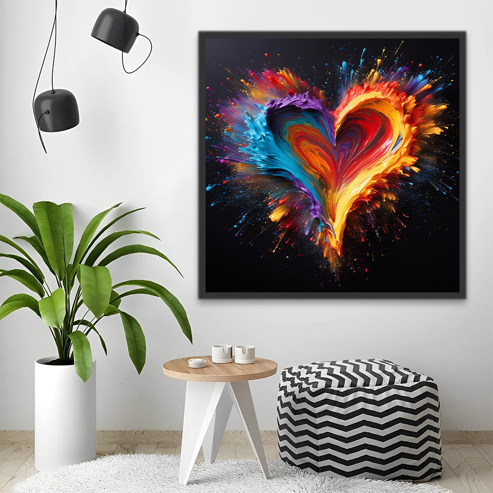 Colorful Heart Shaped Paint by Numbers