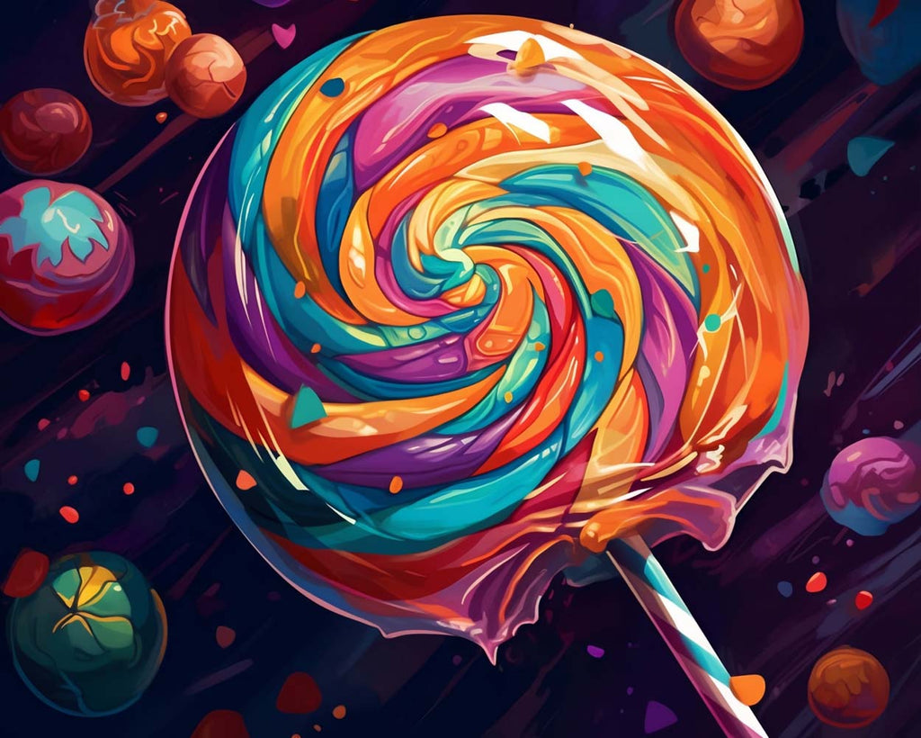 Colorful Lollipop Paint by Numbers