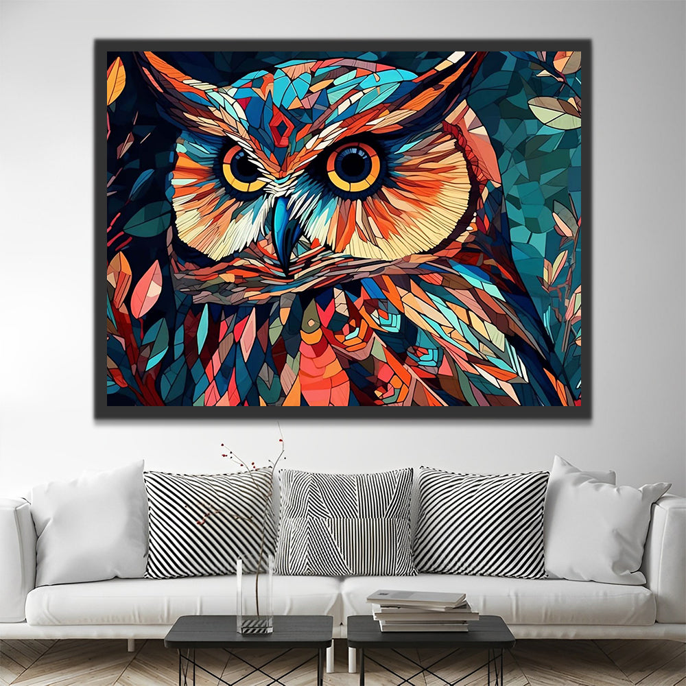 Colorful Owl Paint by Numbers