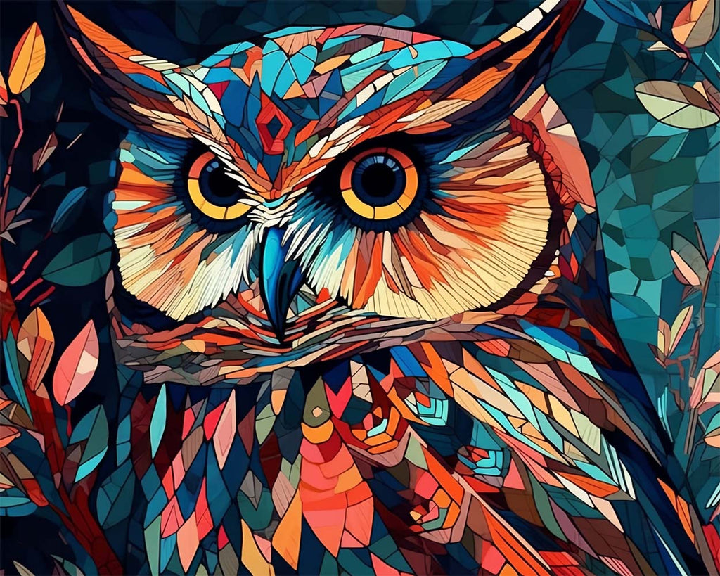 Colorful Owl Paint by Numbers