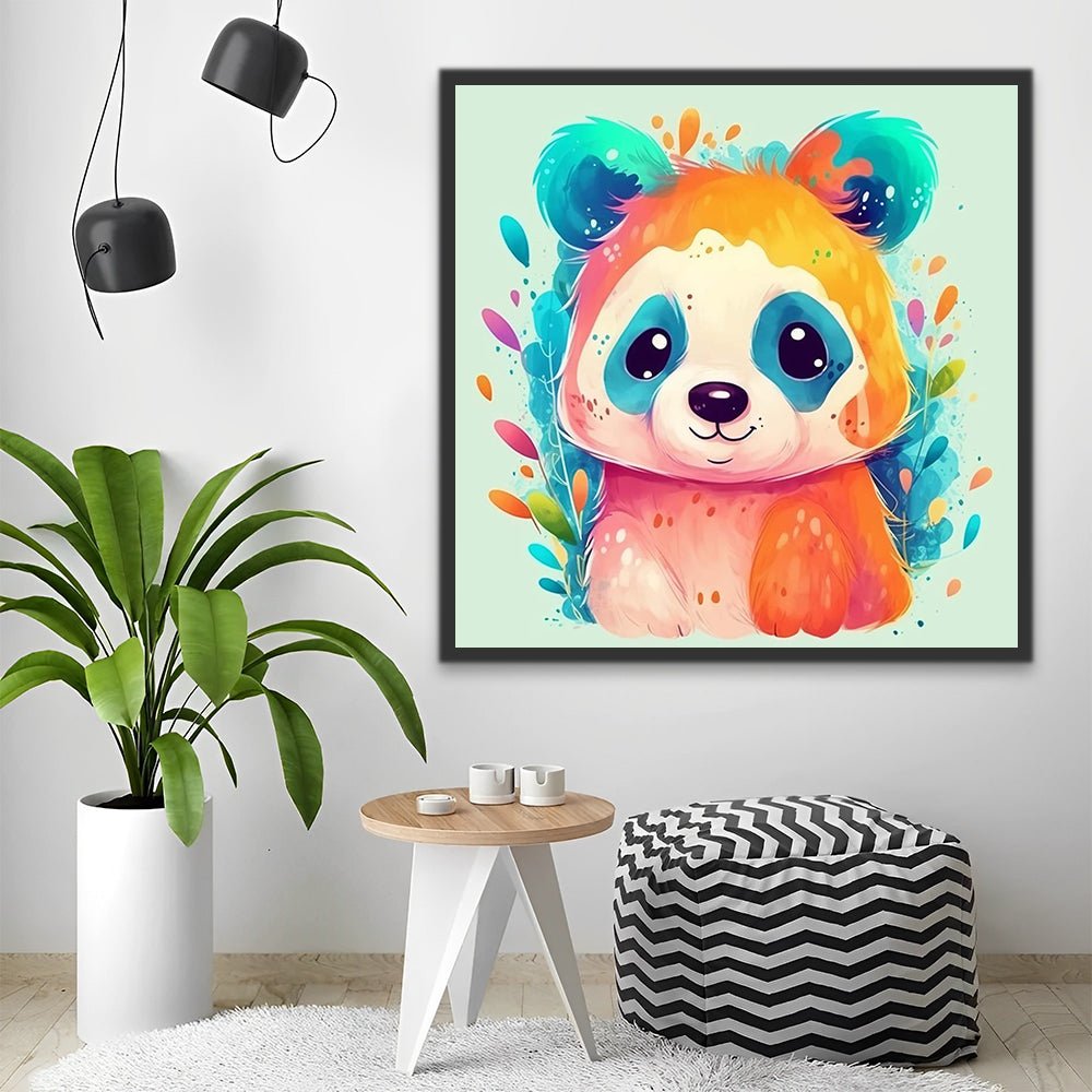 Colorful Panda Paint by Numbers for Kids