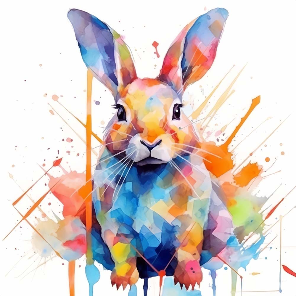 Colorful Rabbit Paint by Numbers