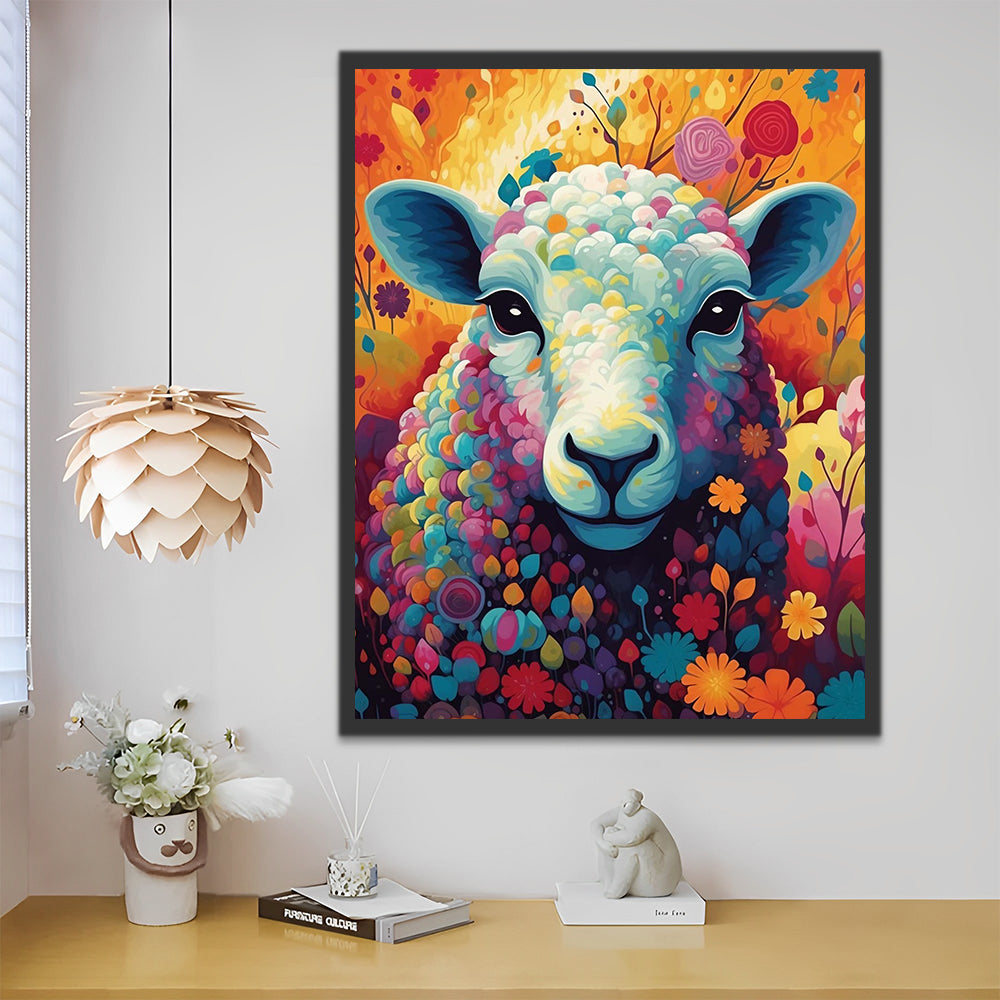 Colorful Sheep Paint by Numbers