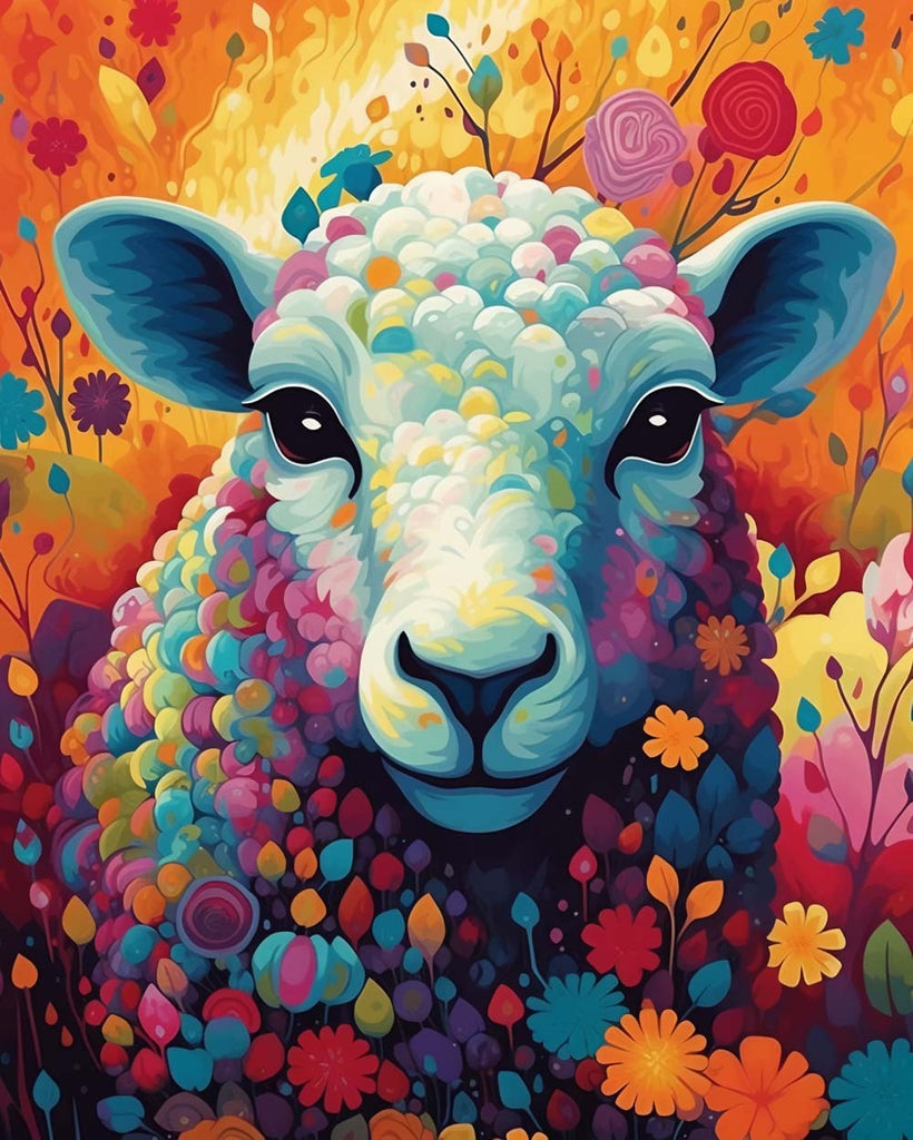 Colorful Sheep Paint by Numbers