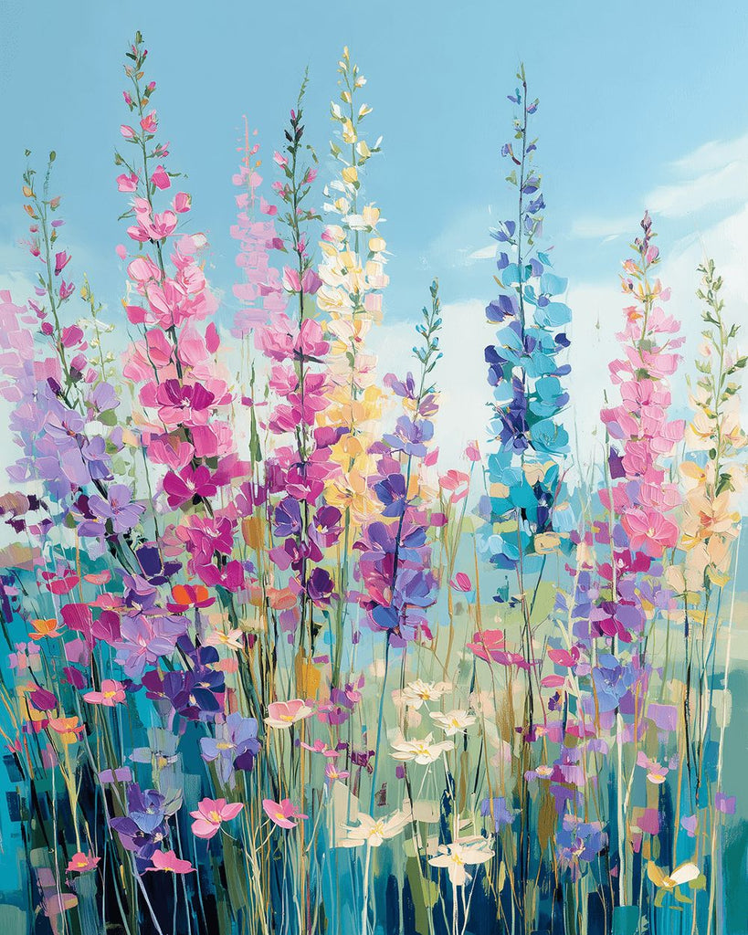 Colorful Wildflowers in Spring Paint by Numbers