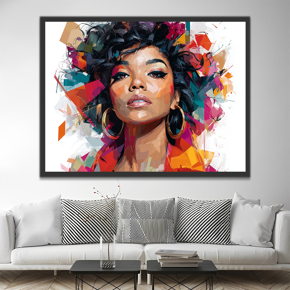Confident African Woman Paint by Numbers