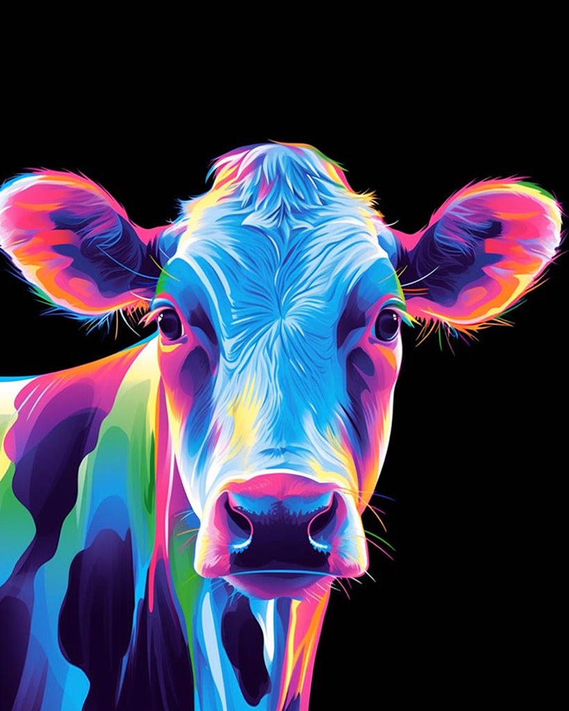 Cow Pop Art Paint by Numbers