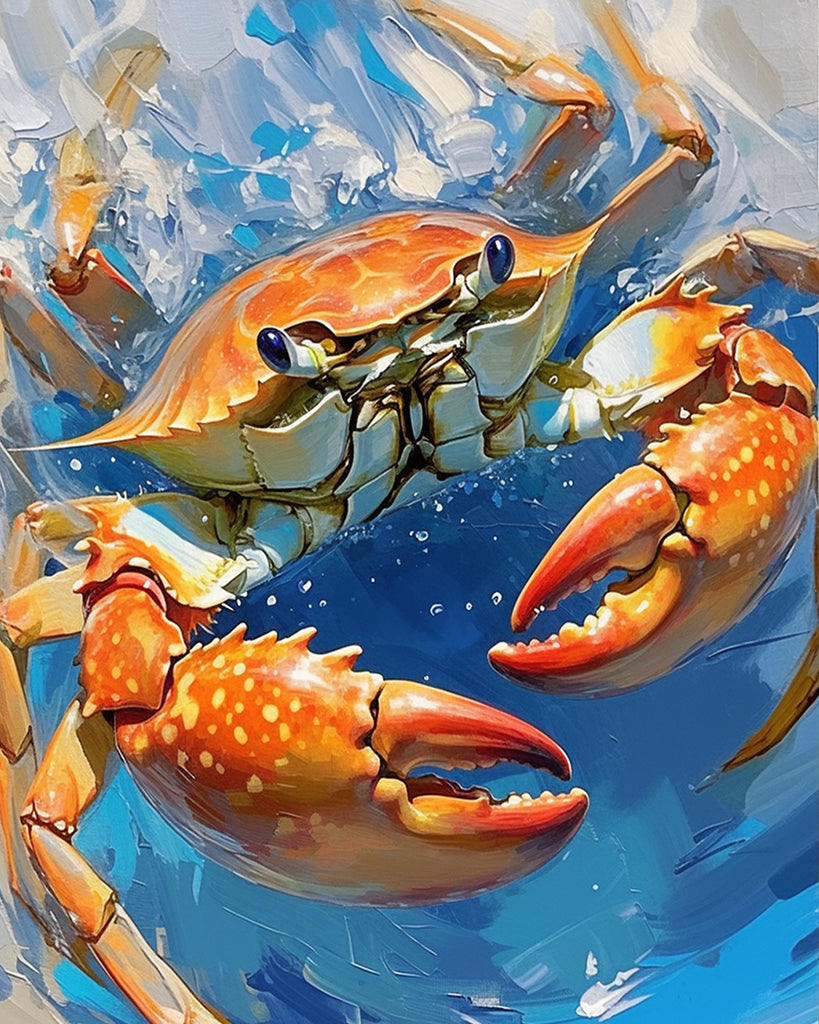 Crab in the Water Paint by Numbers