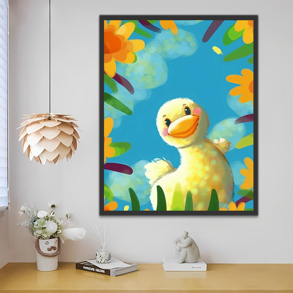 Cute Baby Duck Paint by Numbers for Kids