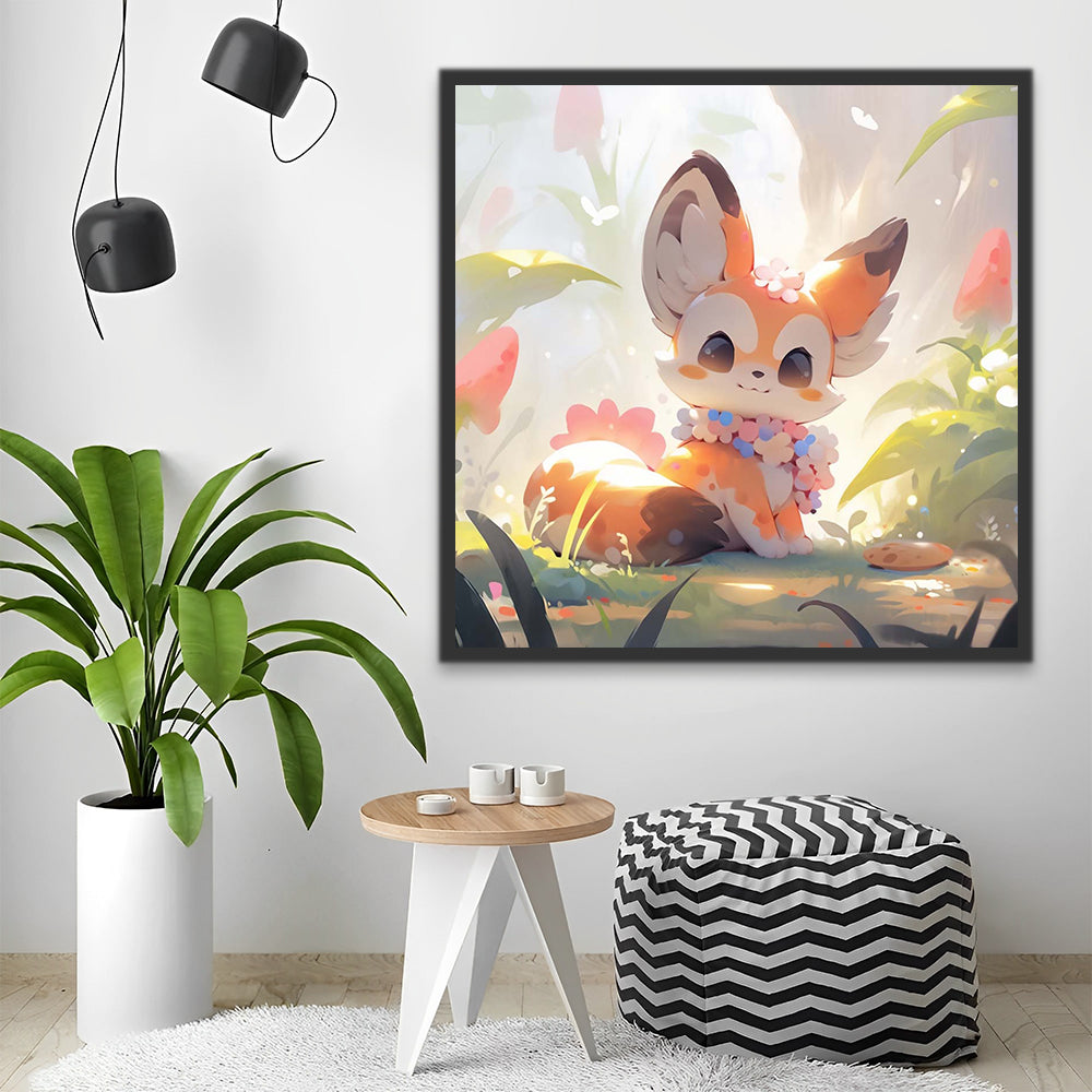 Cute Cartoon Fox Paint by Numbers for Kids