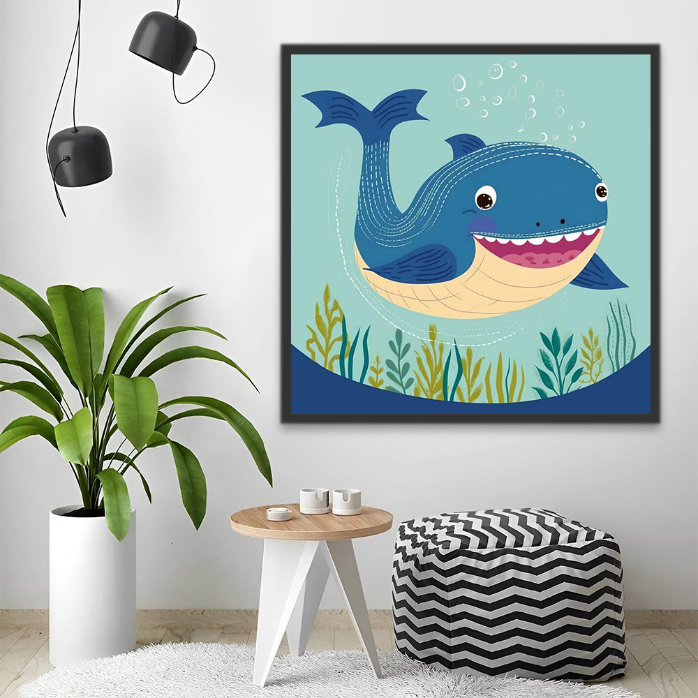 Cute Cartoon Shark Paint by Numbers for Kids