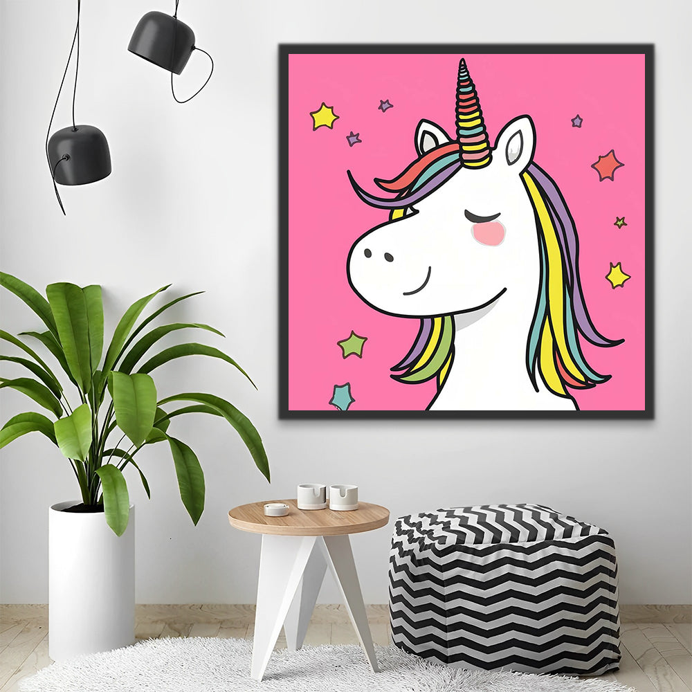 Cute Cartoon Unicorn Paint by Numbers for Kids