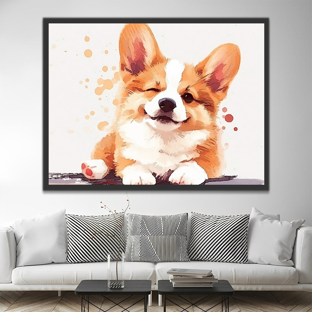 Cute Corgi Paint by Numbers