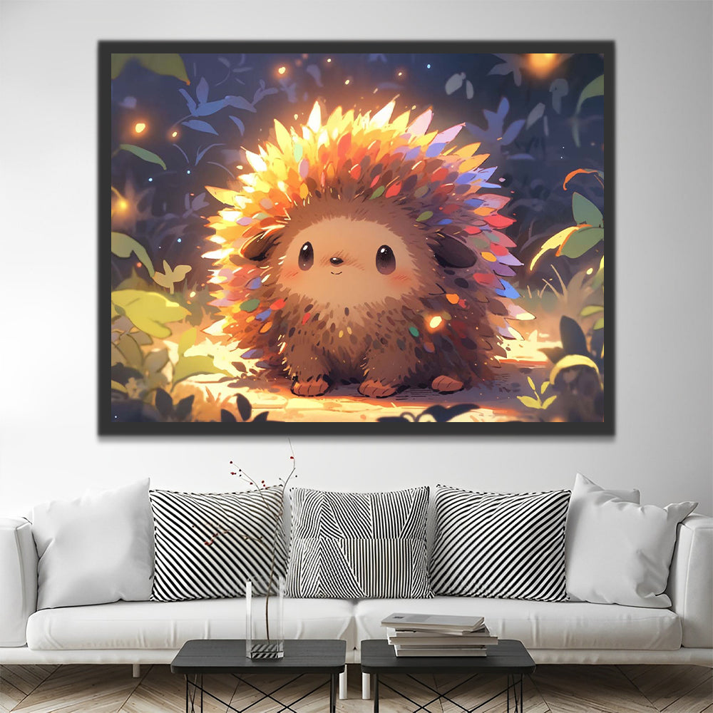 Cute Glowing Hedgehog Paint by Numbers